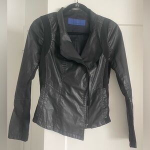 Black Faux Leather Women's Jacket